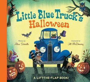 Book cover for "Little Blue Truck's Halloween"